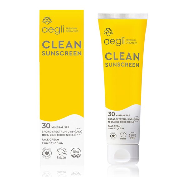 Clean Face αντηλιακό προσώπου SPF 30, 50 ml