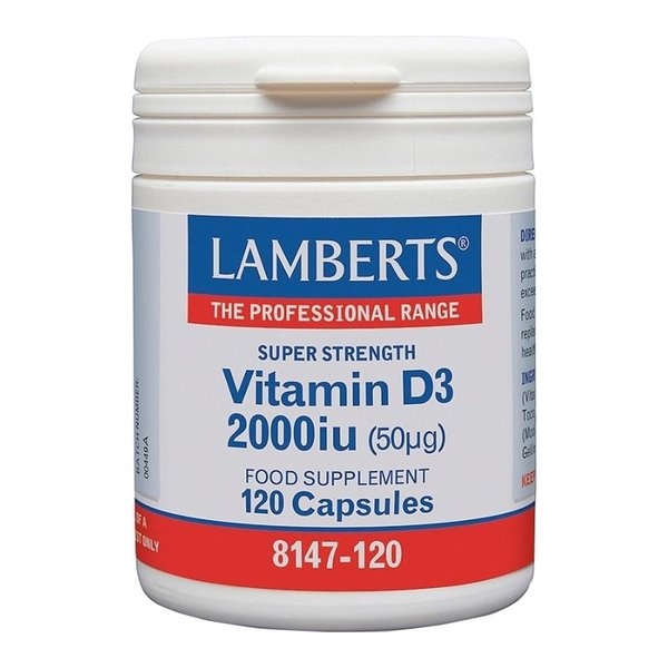 Βιταμίνη D3 2.000 IU (50 µg), 120 κάψουλες